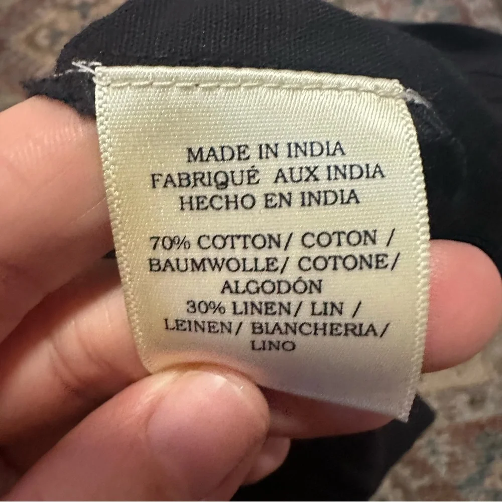 NWT Anthropologie Porridge• Black Cotton and Linen Square neck crop top size s - Picture 8 of 9